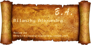 Bilaszky Alexandra névjegykártya